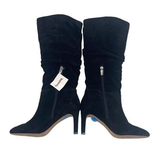 Vince Camuto Womens Suede VP-Larink Heeled Tall Boots Black Size 6.5 NWT - Picture 6 of 9